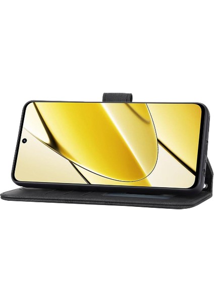 Realme 11 4g Manyetik Kapatma Için Flip Case Cüzdan Kılıf Pu Deri (Yurt Dışından)