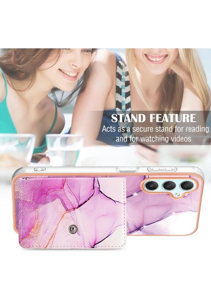 Samsung Galaxy A24 Mermer Yumuşak Tpu Tampon Kart Yuvaları Için Kılıf Ince Cüzdan (Yurt Dışından)