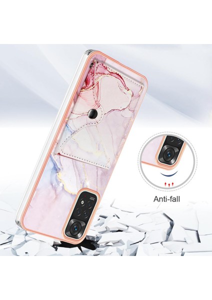 Xiaomi Redmi Için Not 11S Yumuşak Tpu Tampon Kart Yuvaları Mermer Ince (Yurt Dışından)