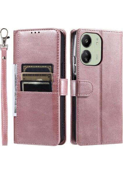 Xiaomi Poco C65 6 Kart Yuvaları Cüzdan Kickstand Pu Deri Için Flip Case (Yurt Dışından)