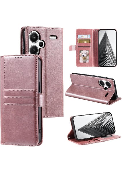 Xiaomi Redmi Not Için Flip Case 13 Pro Artı 5g Cüzdan Pu Deri 6 Kart (Yurt Dışından)