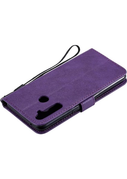 Kart Yuvası ile Realme 5 Pro Için Flip Case Iş Cüzdan Telefon Kılıfı Katı (Yurt Dışından)