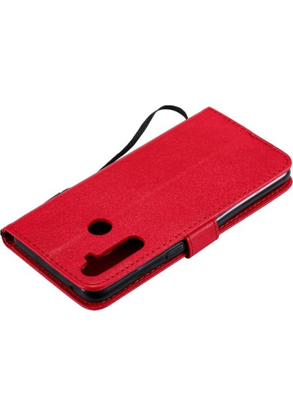 Kart Yuvası ile Realme 5 Pro Için Flip Case Iş Cüzdan Telefon Kılıfı Katı (Yurt Dışından)