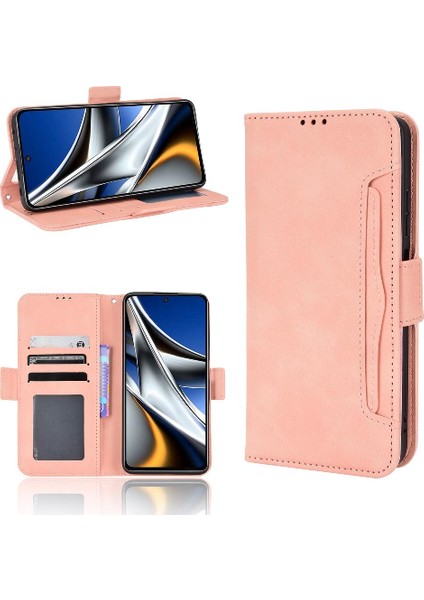 Xiaomi Poco X4 Pro 5g Için Kılıf Ayarlanabilir Ayrılabilir Kart Tutucu Manyetik Kapatma Deri Cüzdan Kapak (Yurt Dışından)