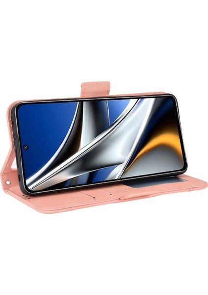 Xiaomi Poco X4 Pro 5g Için Kılıf Ayarlanabilir Ayrılabilir Kart Tutucu Manyetik Kapatma Deri Cüzdan Kapak (Yurt Dışından)