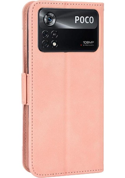 Xiaomi Poco X4 Pro 5g Için Kılıf Ayarlanabilir Ayrılabilir Kart Tutucu Manyetik Kapatma Deri Cüzdan Kapak (Yurt Dışından)