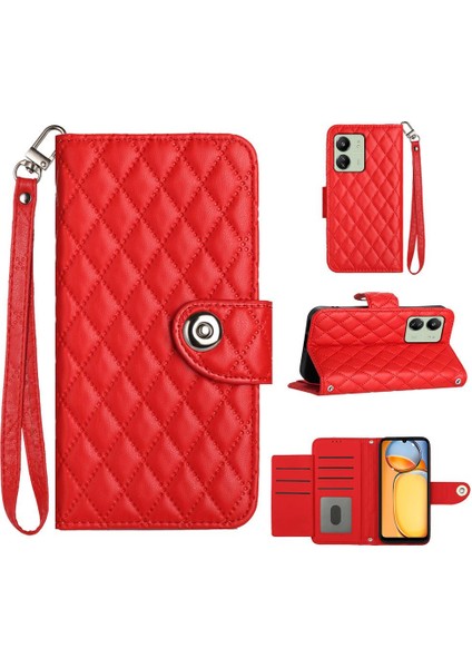 Xiaomi Redmi 13C 4g Için Kılıf Cüzdan Kapak Bilek Şerit Darbeye Şık (Yurt Dışından) modelleri