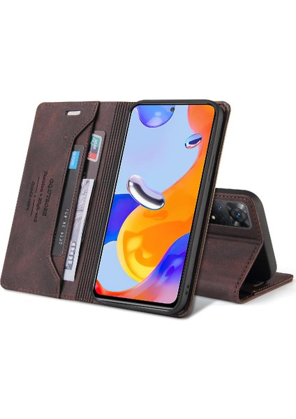 Uyumlu Redmi Not 11 Pro 4g Cüzdan Kılıf Kickstand Premium Deri (Yurt Dışından)