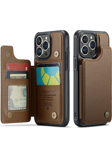 IPhone 15 Için Caseme Cüzdan Durumda Pro Kickstand Pu Deri Kart Tutucu (Yurt Dışından)