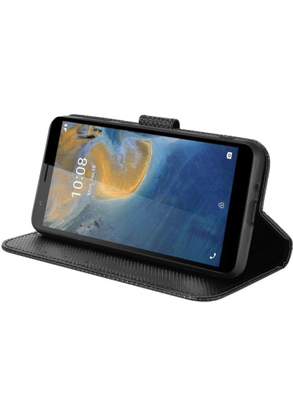 Zte Blade Magnetic Manyetik Cüzdan Kart Tutucu Kapak Kickstand Için Kılıf (Yurt Dışından)