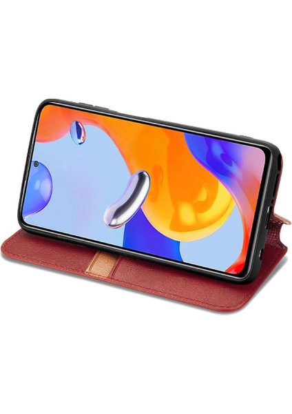 Xıaomı Redmi Not 11 Için Kılıf Pro Cüzdan Fonksiyonu Deri Kılıf Kapak Çevirin (Yurt Dışından)