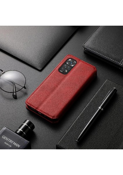 Xıaomı Redmi Not 11 Için Kılıf Pro Cüzdan Fonksiyonu Deri Kılıf Kapak Çevirin (Yurt Dışından)