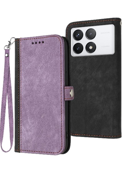 Xiaomi Poco X6 Pro Flip Folio Kitap Için Kickstand Koruyucu Cüzdan Pu (Yurt Dışından)
