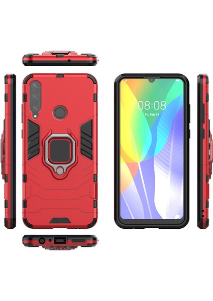 Huawei Y6P Askeri Damla Koruma Kickstand Için Kılıf 360 &deg; Dönen Halka (Yurt Dışından) fiyatları