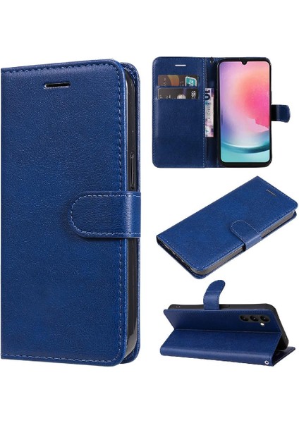 Kart Yuvası ile Samsung Galaxy A24 4g Yüksek Kalite Deri Için Flip Case (Yurt Dışından)