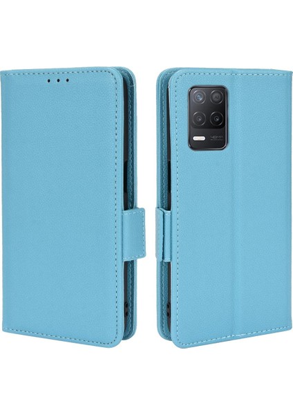 Realme 8 5g Pu Deri Manyetik Yan Toka Cüzdan Kart Yuvaları Için Kılıf (Yurt Dışından)