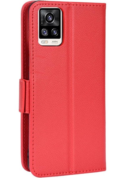 Vivo V20 Yan Toka Manyetik Kart Yuvaları Için Kılıf Tutucu Cüzdan Pu Deri (Yurt Dışından) modelleri