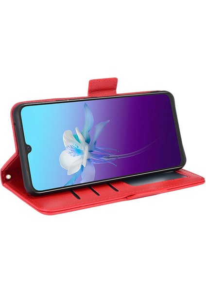 Vivo V20 Yan Toka Manyetik Kart Yuvaları Için Kılıf Tutucu Cüzdan Pu Deri (Yurt Dışından) indirimleri