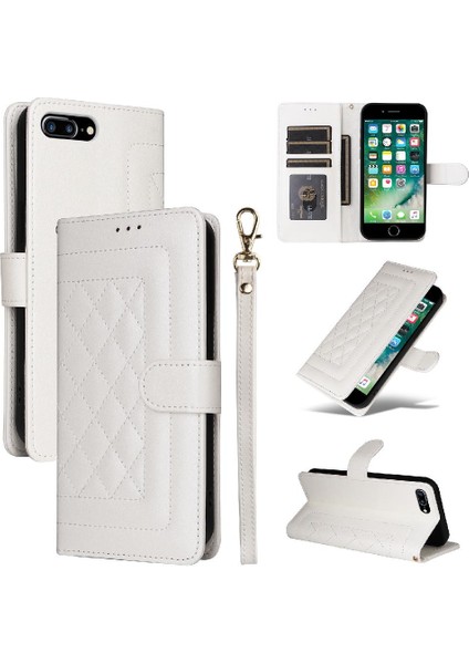 Iphone 6 Için Flip Case Artı Darbeye Dayanıklı Basit Iş Deri Kılıf Flip (Yurt Dışından)