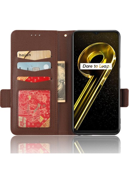 Realme 9i 5g Cüzdan Manyetik Pu Deri Yan Toka Kart Yuvaları Için Kılıf (Yurt Dışından)