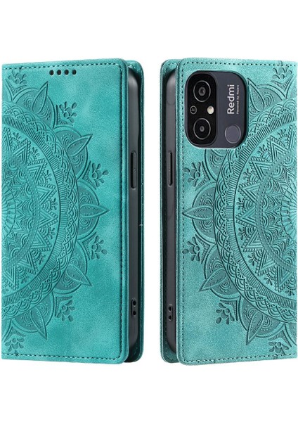 Xiaomi Redmi Için 11A 4g Yan Toka Pu Deri Kart Ekleme Flip Case (Yurt Dışından)