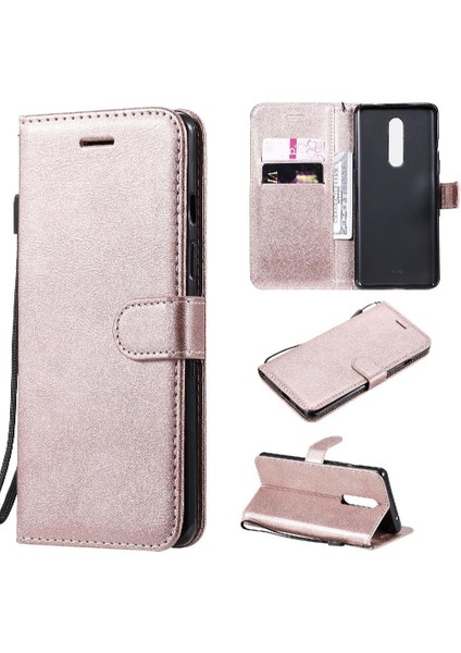 Kart Yuvası ile Oneplus 8 Için Flip Case Iş Cüzdan Telefon Kılıfı Klasik (Yurt Dışından)