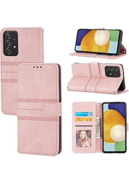 Manyi Mall Samsung Galaxy A33 5g Için Flip Case Cüzdan Kılıf Kickstand Pu Deri (Yurt Dışından)