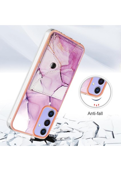 Samsung Galaxy A05S Ince Cüzdan Yumuşak Tpu Tampon Kart Yuvaları Mermer (Yurt Dışından)
