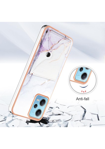 Xiaomi Redmi Not 12 5g Kart Yuvaları Için Kılıf Ince Cüzdan Yumuşak Tpu Tampon (Yurt Dışından)