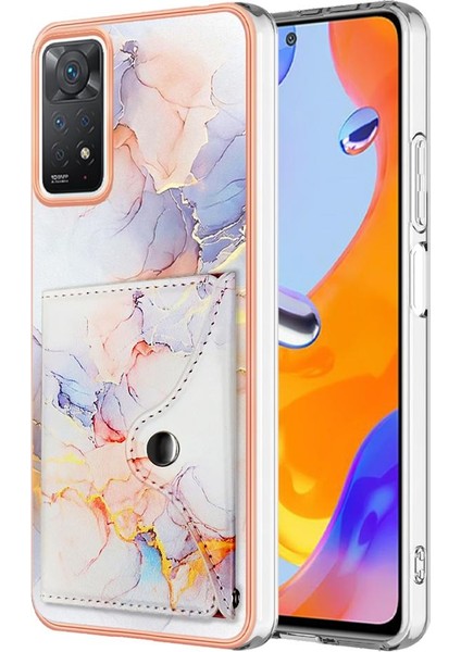 Xiaomi Redmi Için Not 11 Pro Yumuşak Tpu Tampon Mermer Ince Cüzdan Kart (Yurt Dışından)