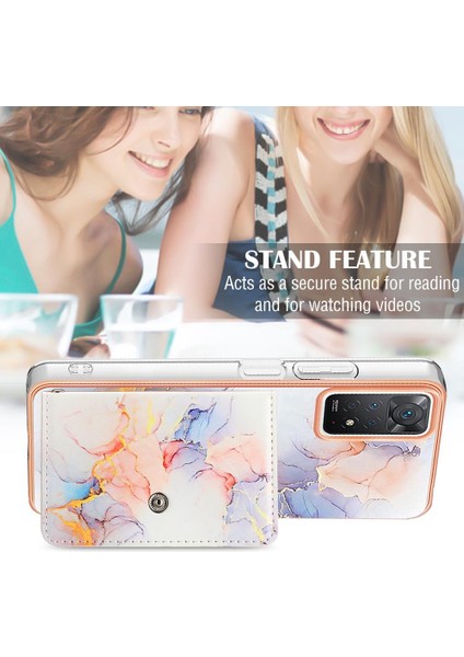 Xiaomi Redmi Için Not 11 Pro Yumuşak Tpu Tampon Mermer Ince Cüzdan Kart (Yurt Dışından)