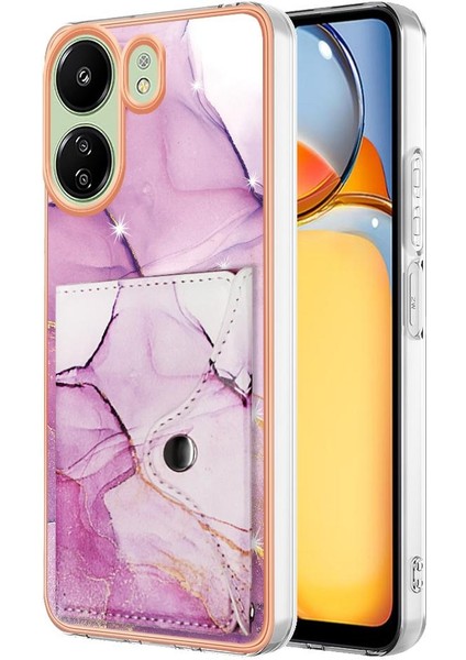 Xiaomi Redmi Için Kılıf Redmi 4g Mermer Kart Yuvaları Yumuşak Tpu Tampon Ince Cüzdan (Yurt Dışından)
