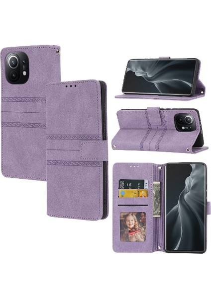 Xiaomi Mi 11 Için Flip Case Cüzdan Kılıf Kickstand Darbeye Koruyucu Pu (Yurt Dışından)