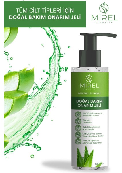 Doğal Bakım Onarım Aloe Verajeli Nemlendirici Onarıcı Yatıştırıcı Epilasyon Sonrası Bakım