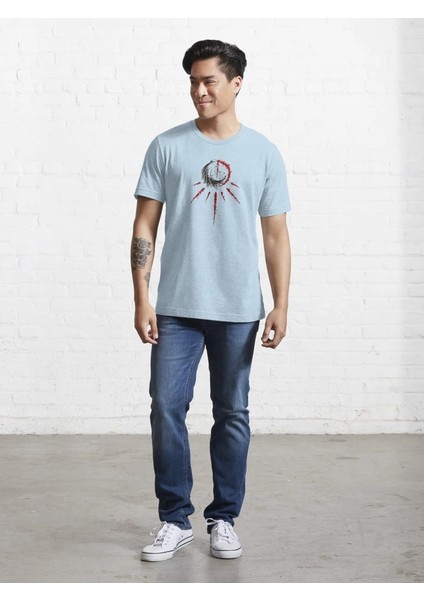 Baskılı Bisiklet Yaka T-Shirt