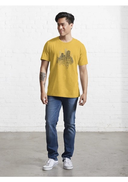 Mood Baskılı Bisiklet Yaka T-Shirt