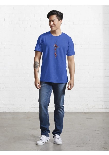 Storm Baskılı Bisiklet Yaka T-Shirt