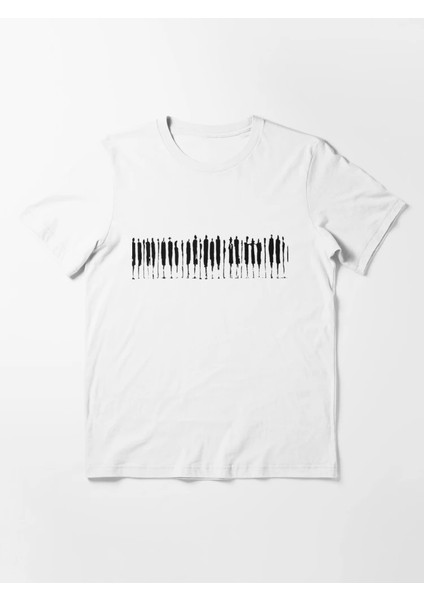 Piyano Baskılı Bisiklet Yaka T-Shirt fiyatları