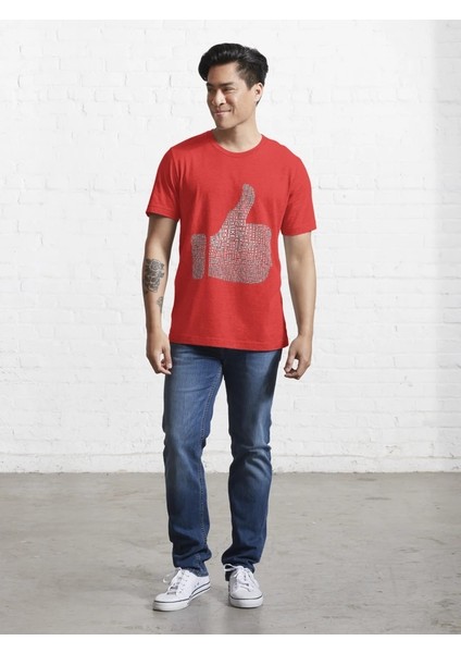 Like Baskılı Bisiklet Yaka T-Shirt