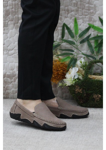231225 Esnek Kauçuk Taban Nubuk Deri Erkek Ayakkabı