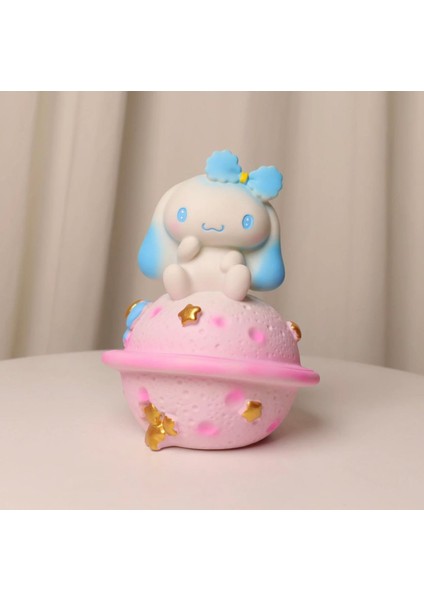 Sanrio Kuromi Y2K Figür Kumbara Masa Üstü Gece Lambansı Yanıp Sönen Renkli Işıklı Satürn Gezegen