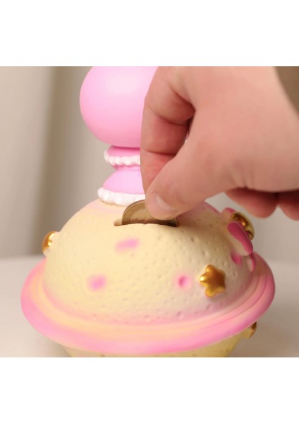 Sanrio Kuromi Y2K Figür Kumbara Masa Üstü Gece Lambansı Yanıp Sönen Renkli Işıklı Satürn Gezegen modelleri