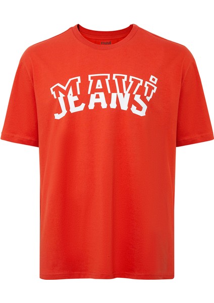 Jeans Baskılı Kırmızı T-Shirt 0612008-85124