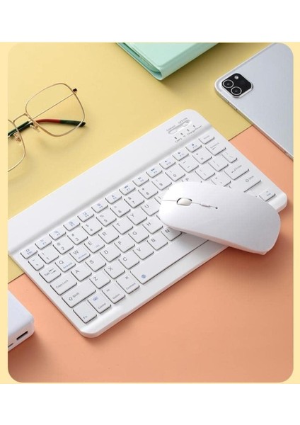 Xiaomi Pad 6-6s Pro Se Tüm Model Tablet Için Uyumlu Slim Şarjlı Türkçe Bluetooth Klavye & Mouse Seti