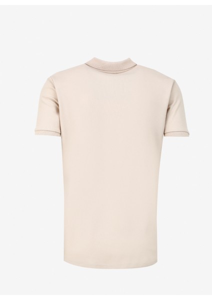 Düz Bej Erkek Polo T-Shirt J4SM-TST7234