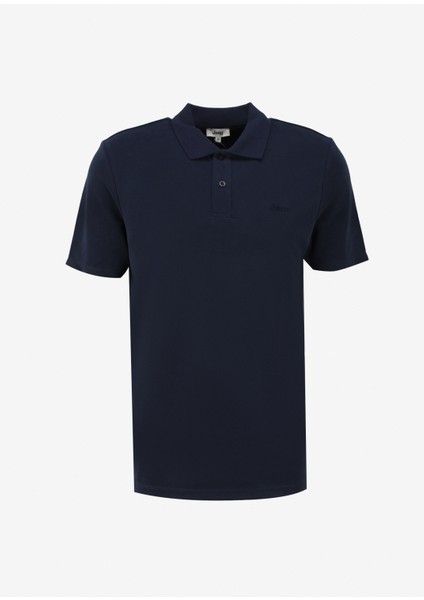 Lacivert Erkek Polo Yaka Relaxed Baskılı Polo T-Shirt C4SM-TST4503