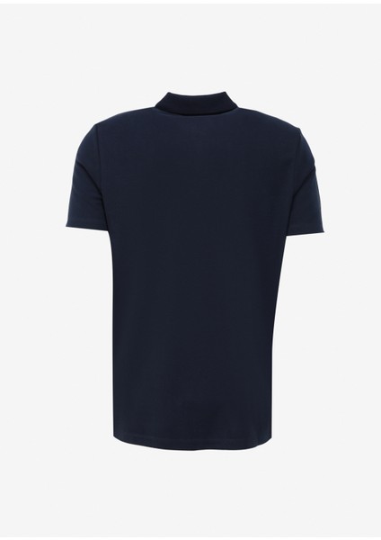 Lacivert Erkek Polo Yaka Relaxed Baskılı Polo T-Shirt C4SM-TST4503