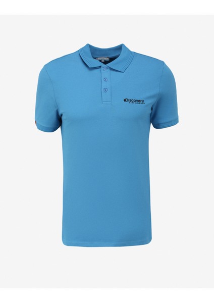 Discovery Expedition Mavi Erkek Polo Yaka Basic Polo T-Shirt D4SM-TST3248