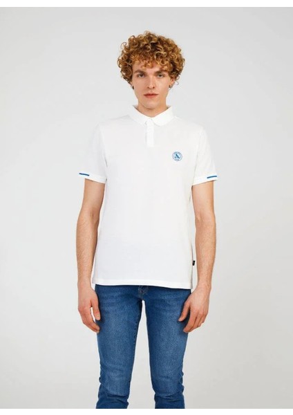 Düz Beyaz Erkek Polo T-Shirt Summer Polo
