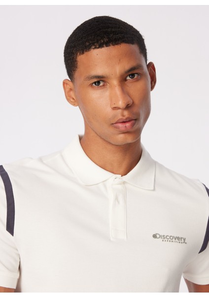Düz Beyaz Erkek Polo T-Shirt D4SM-TST3245